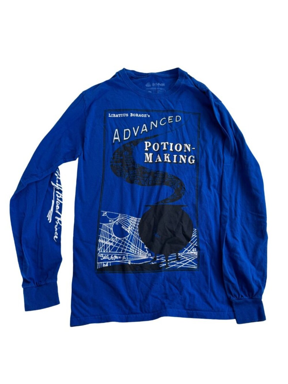 Harry Potter Advanced Potion-Making Long Sleeve Graphic Tee Cobalt Blue Small